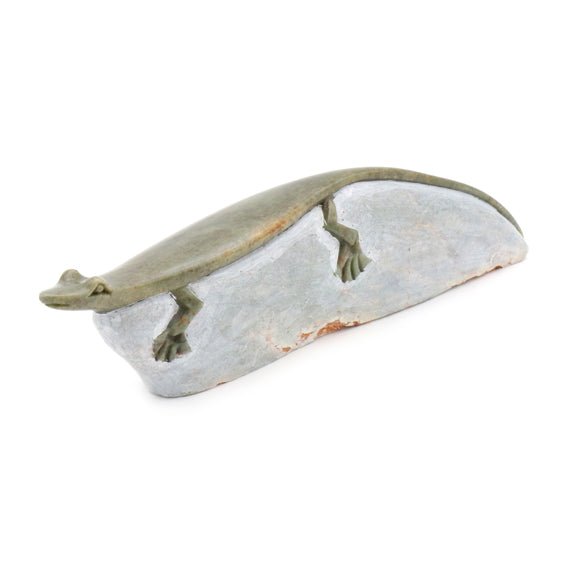 Ngoni Gatsi - Eidechse - Shona-Art Shop - Kunst Skulptur aus Stein, dekorativ für den Aussenbereich und Interior