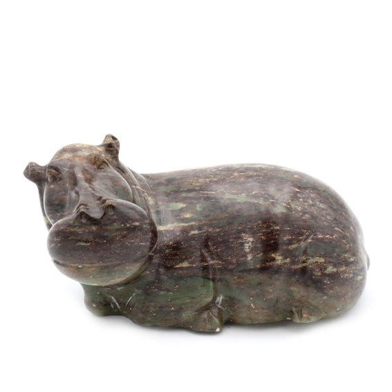 Nyasha Mabika - Hippo - Shona-Art Shop - Kunst Skulptur aus Stein, dekorativ für den Aussenbereich und Interior