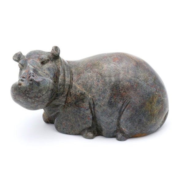 Nyasha Mabika - Hippo - Shona-Art Shop - Kunst Skulptur aus Stein, dekorativ für den Aussenbereich und Interior