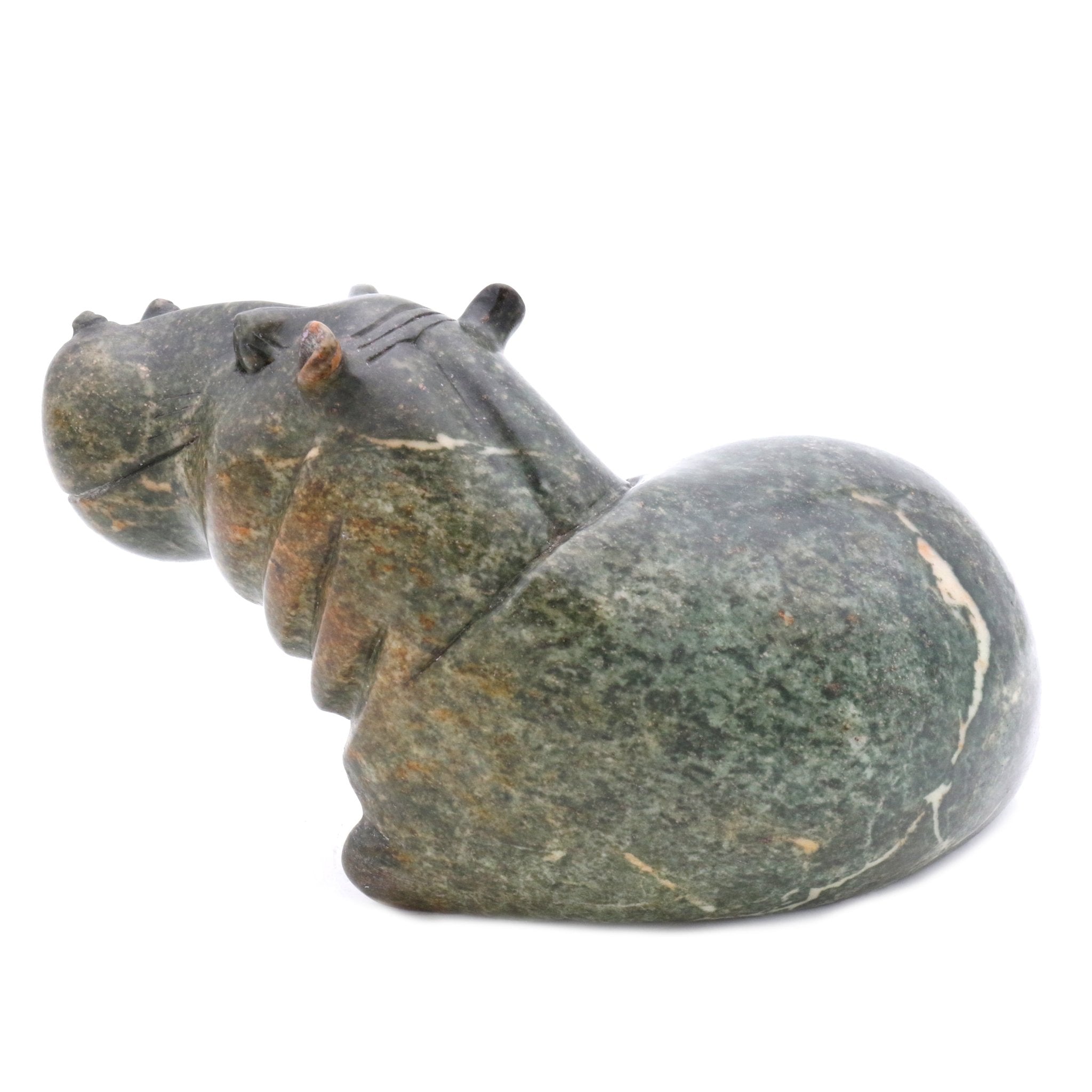 Nyasha Mabika - Hippo - Shona-Art Shop - Kunst Skulptur aus Stein, dekorativ für den Aussenbereich und Interior
