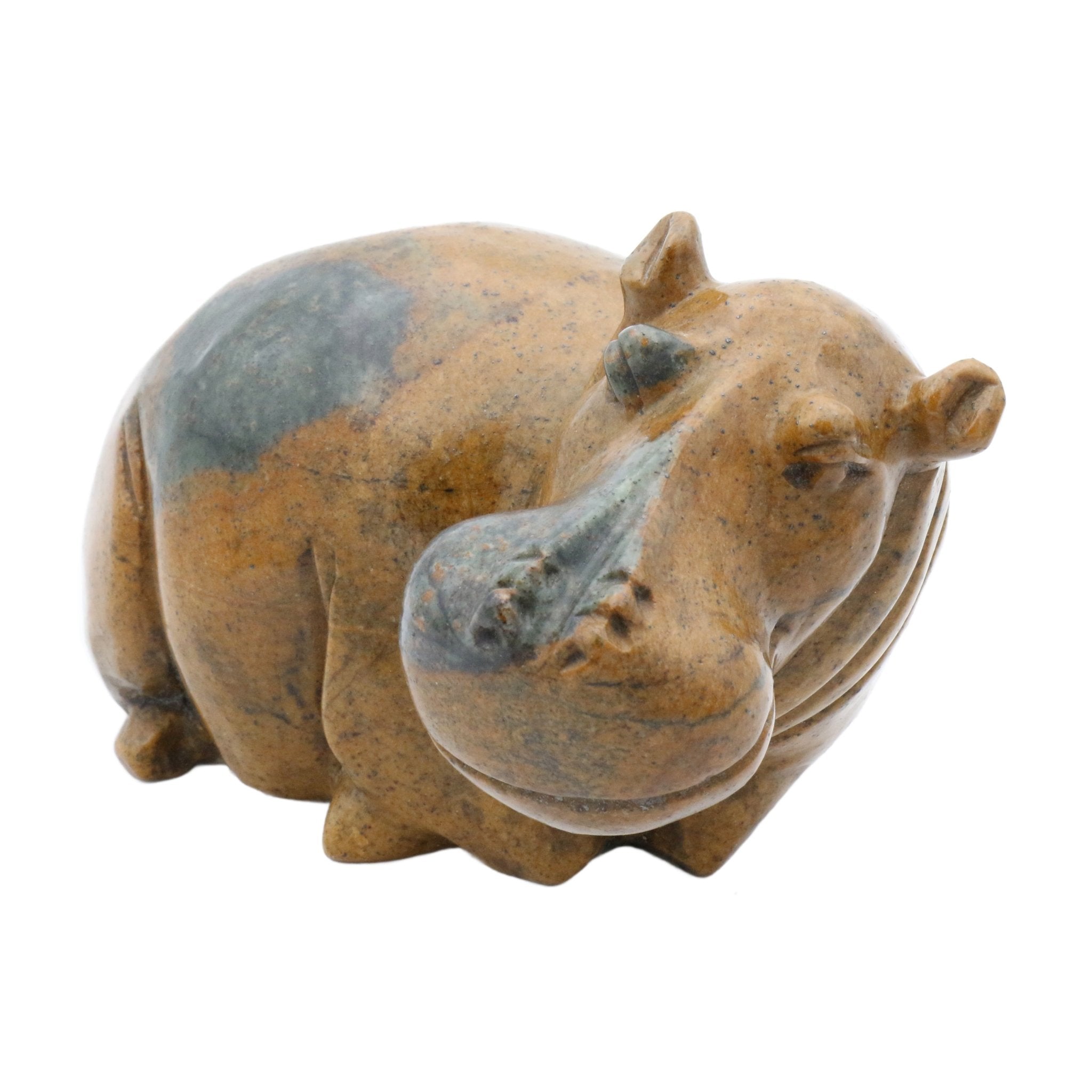 Nyasha Mabika - Hippo - Shona-Art Shop - Kunst Skulptur aus Stein, dekorativ für den Aussenbereich und Interior
