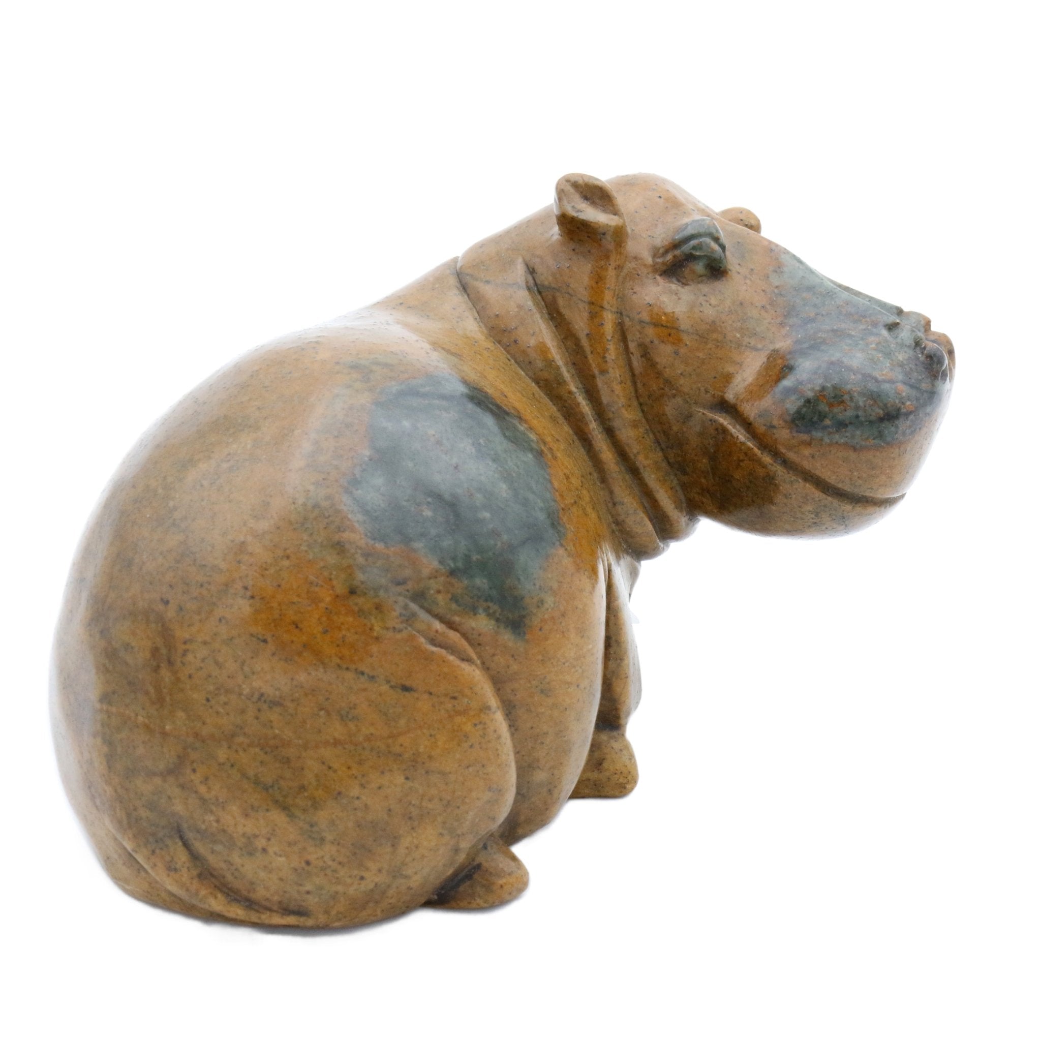 Nyasha Mabika - Hippo - Shona-Art Shop - Kunst Skulptur aus Stein, dekorativ für den Aussenbereich und Interior