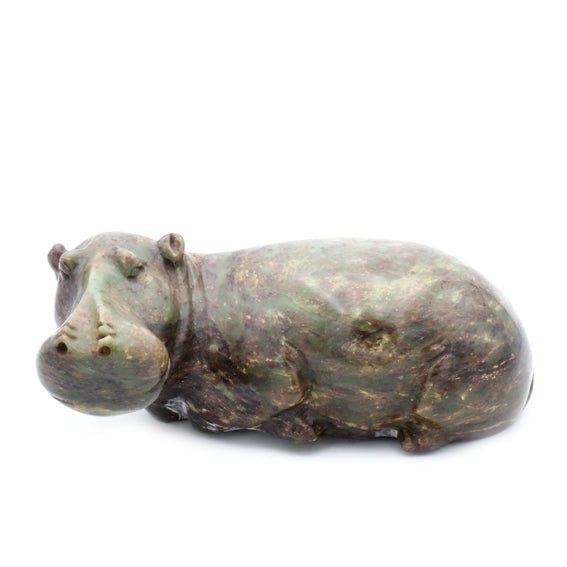 Nyasha Mabika - Hippo - Shona-Art Shop - Kunst Skulptur aus Stein, dekorativ für den Aussenbereich und Interior