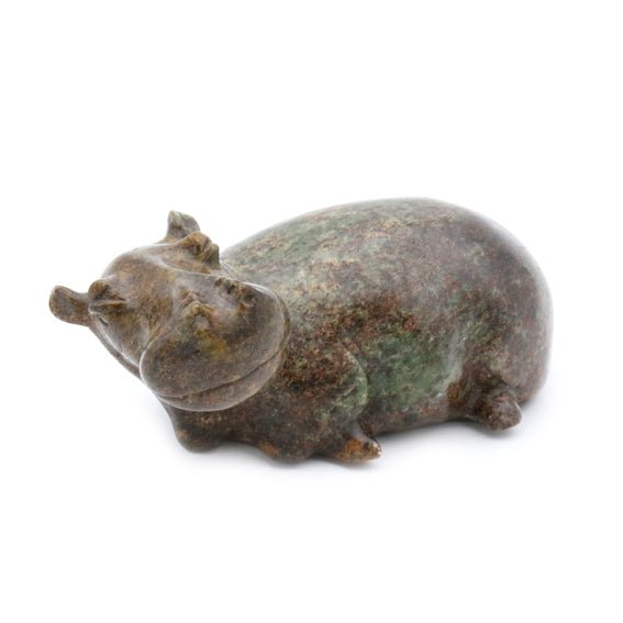 Nyasha Mabika - Nilpferd - Shona-Art Shop - Kunst Skulptur aus Stein, dekorativ für den Aussenbereich und Interior