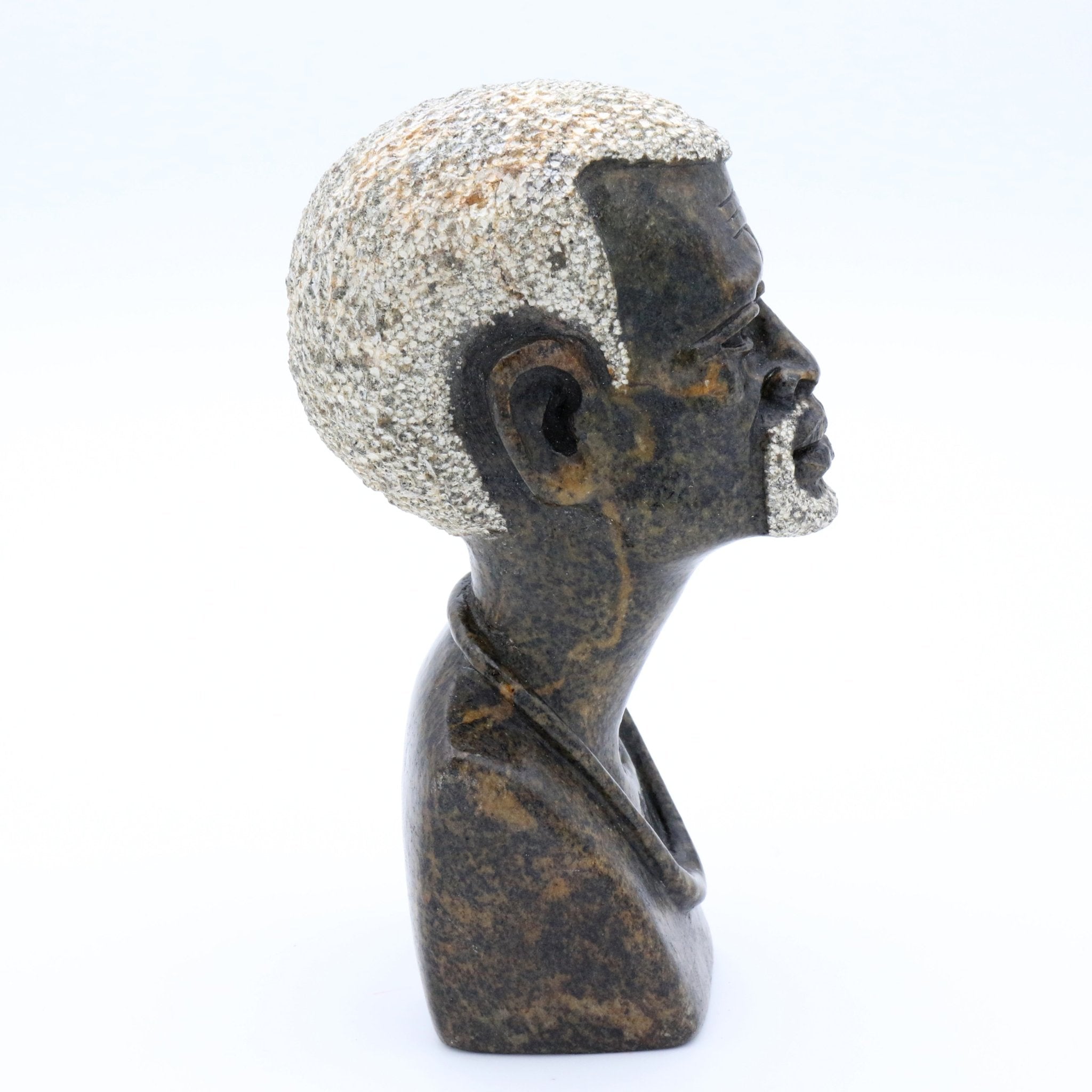 Obert Fidze -Mann - Shona-Art Shop - Kunst Skulptur aus Stein, dekorativ für den Aussenbereich und Interior