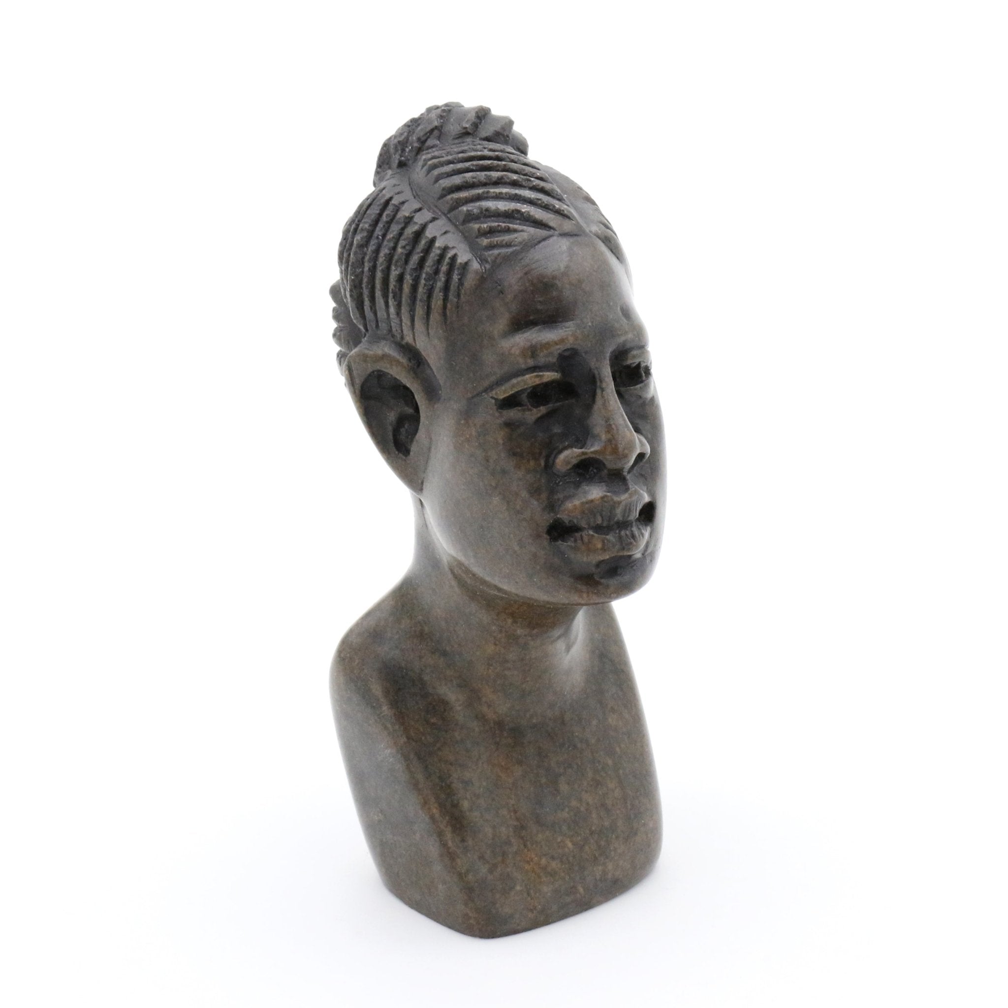Obert Fidze - Portrait einer afrikanischen Frau - Shona-Art Shop - Kunst Skulptur aus Stein, dekorativ für den Aussenbereich und Interior