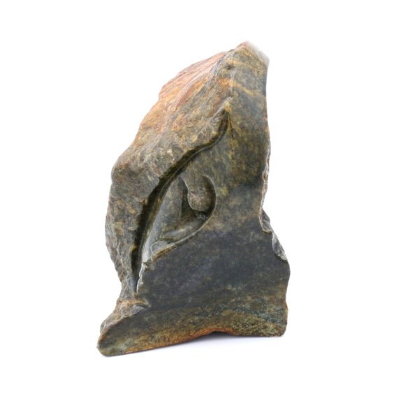 Peter Makuvise - Half Face - Shona-Art Shop - Kunst Skulptur aus Stein, dekorativ für den Aussenbereich und Interior