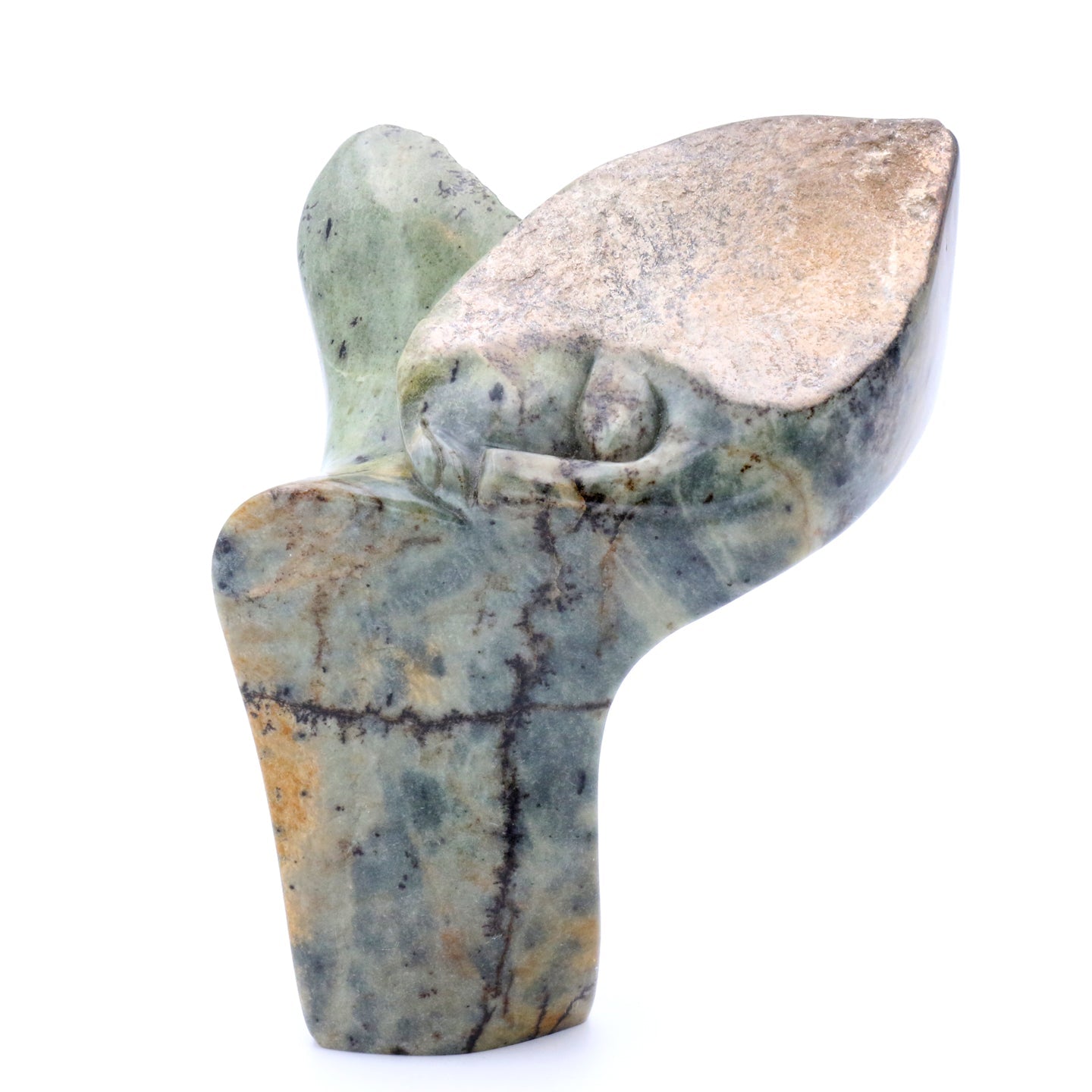 Peter Makuvise - Head - Shona-Art Shop - Kunst Skulptur aus Stein, dekorativ für den Aussenbereich und Interior