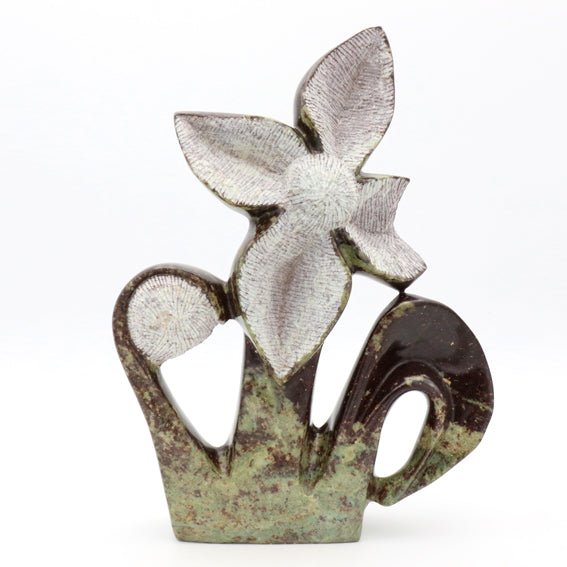 R. Mupumha - Blume - Shona-Art Shop - Kunst Skulptur aus Stein, dekorativ für den Aussenbereich und Interior