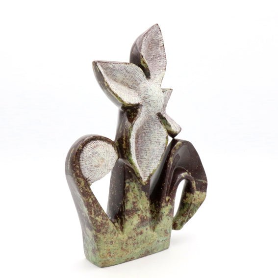 R. Mupumha - Blume - Shona-Art Shop - Kunst Skulptur aus Stein, dekorativ für den Aussenbereich und Interior