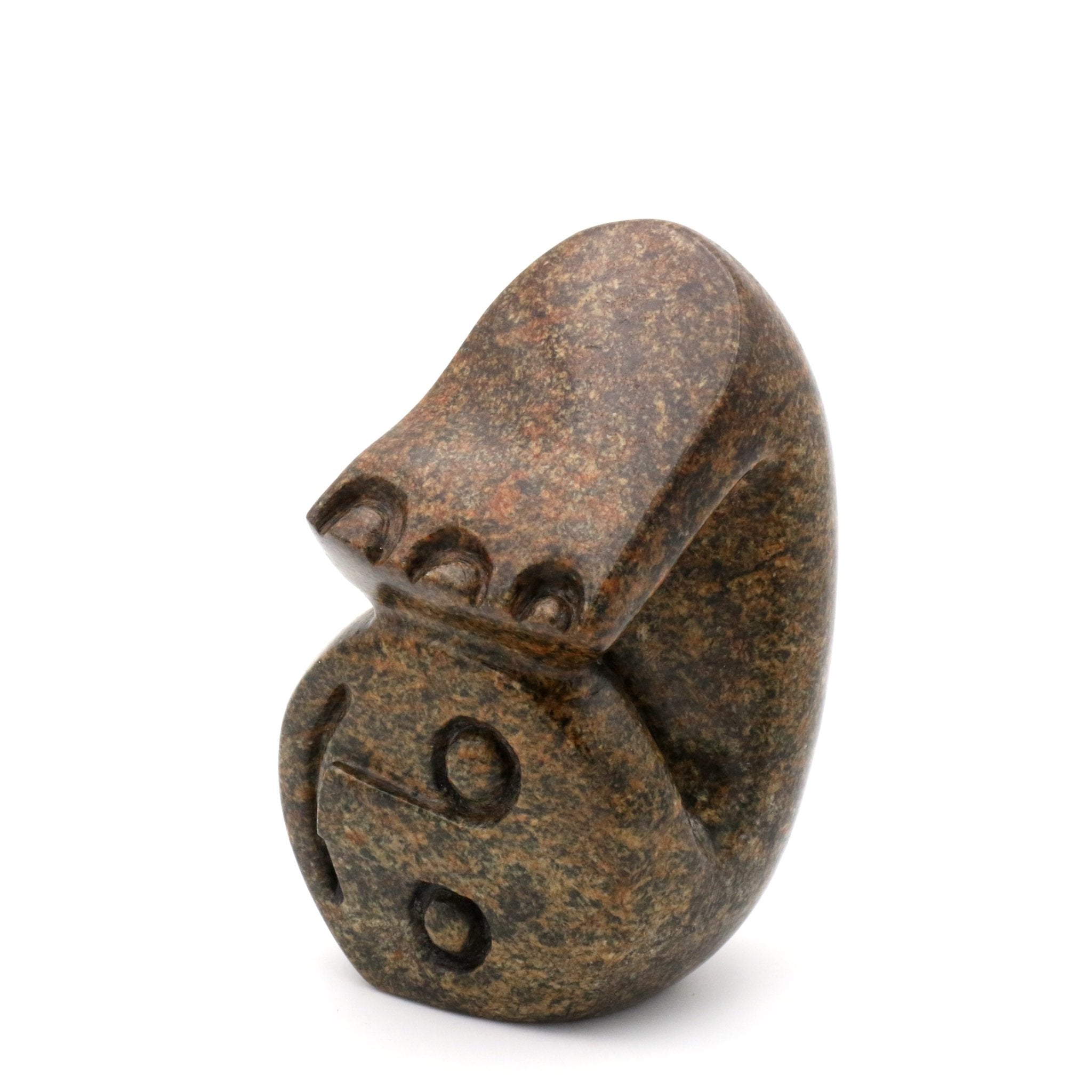 Richard Kambuzuma - Excercising Baby - Shona-Art Shop - Kunst Skulptur aus Stein, dekorativ für den Aussenbereich und Interior