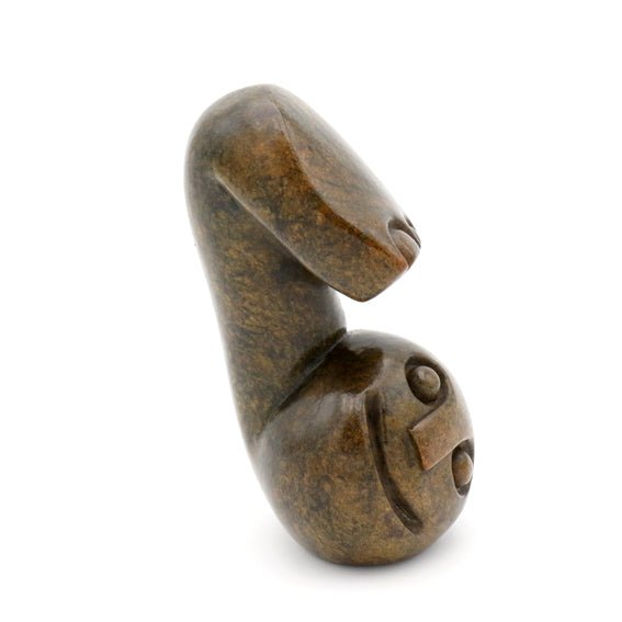 Richard Kambuzuma - Excercising Baby - Shona-Art Shop - Kunst Skulptur aus Stein, dekorativ für den Aussenbereich und Interior