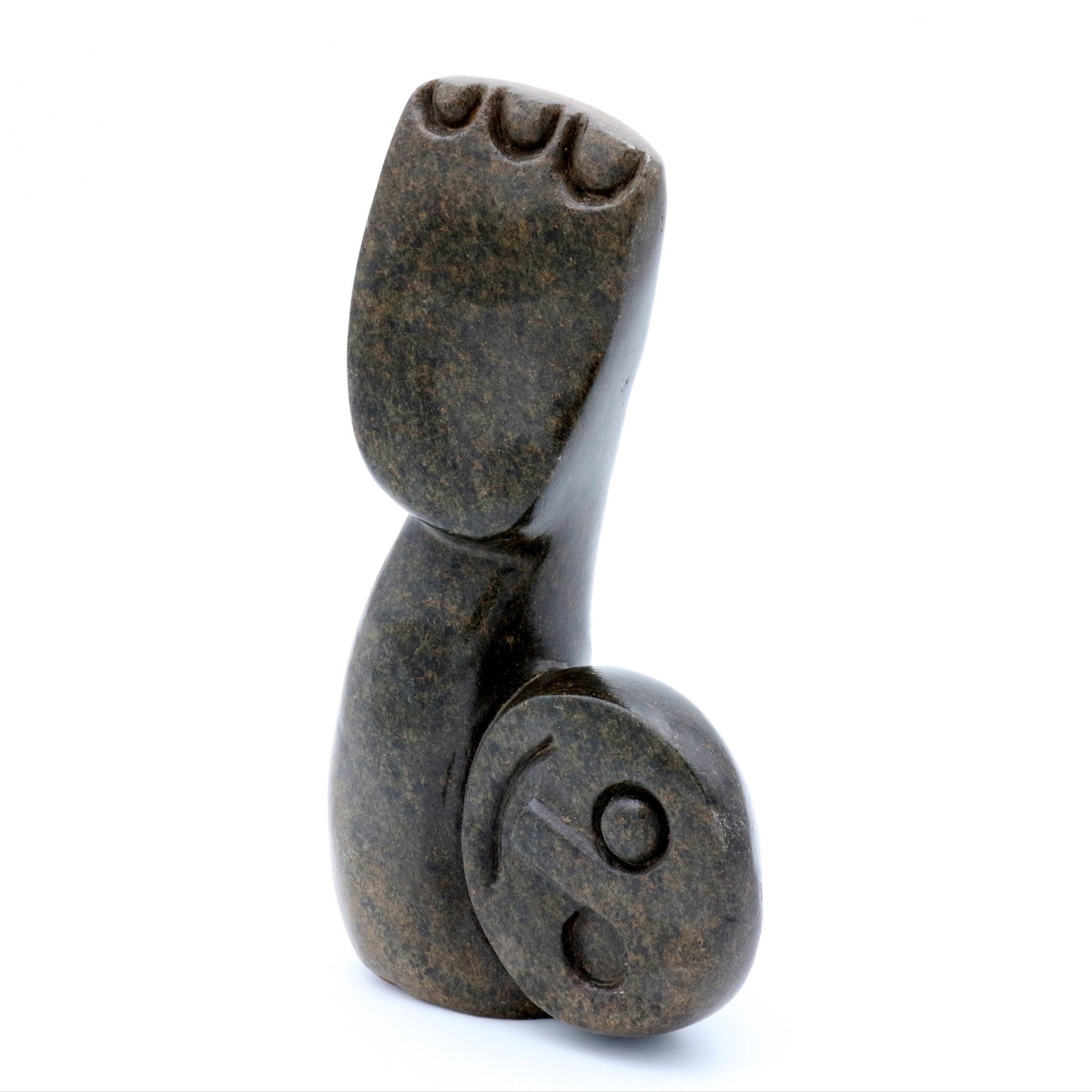 Richard Kambuzuma - Exercising Baby - Shona-Art Shop - Kunst Skulptur aus Stein, dekorativ für den Aussenbereich und Interior