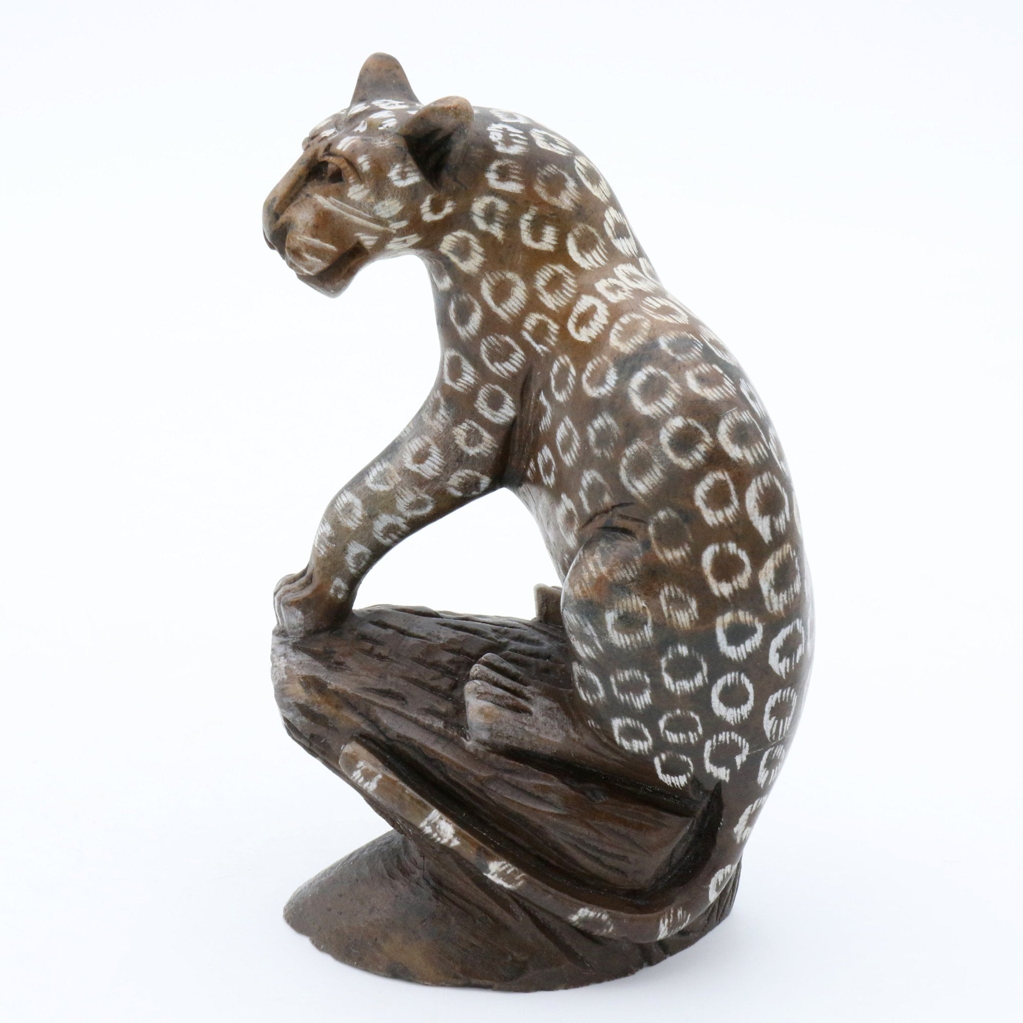 Wedy Zvarinoita - Leopard - Shona-Art Shop - Kunst Skulptur aus Stein, dekorativ für den Aussenbereich und Interior