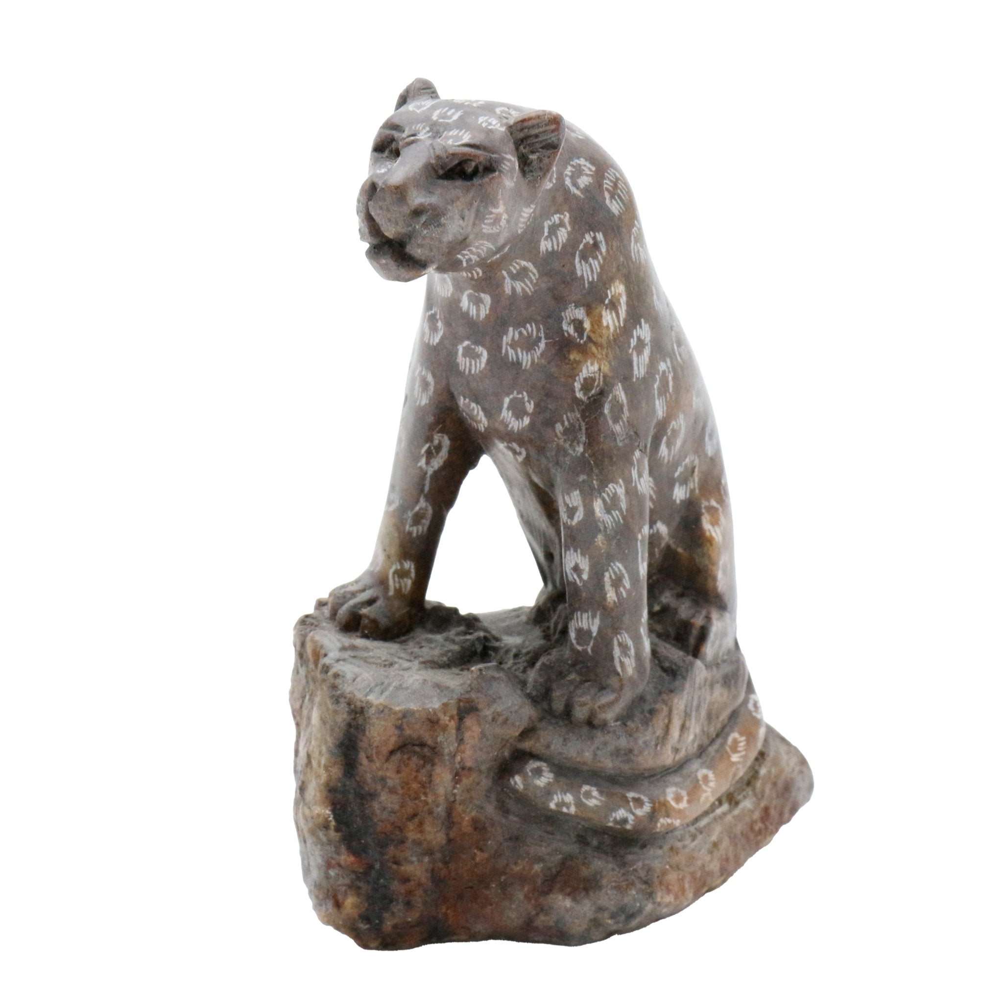 Wedy Zvarinoita - Leopard - Shona-Art Shop - Kunst Skulptur aus Stein, dekorativ für den Aussenbereich und Interior