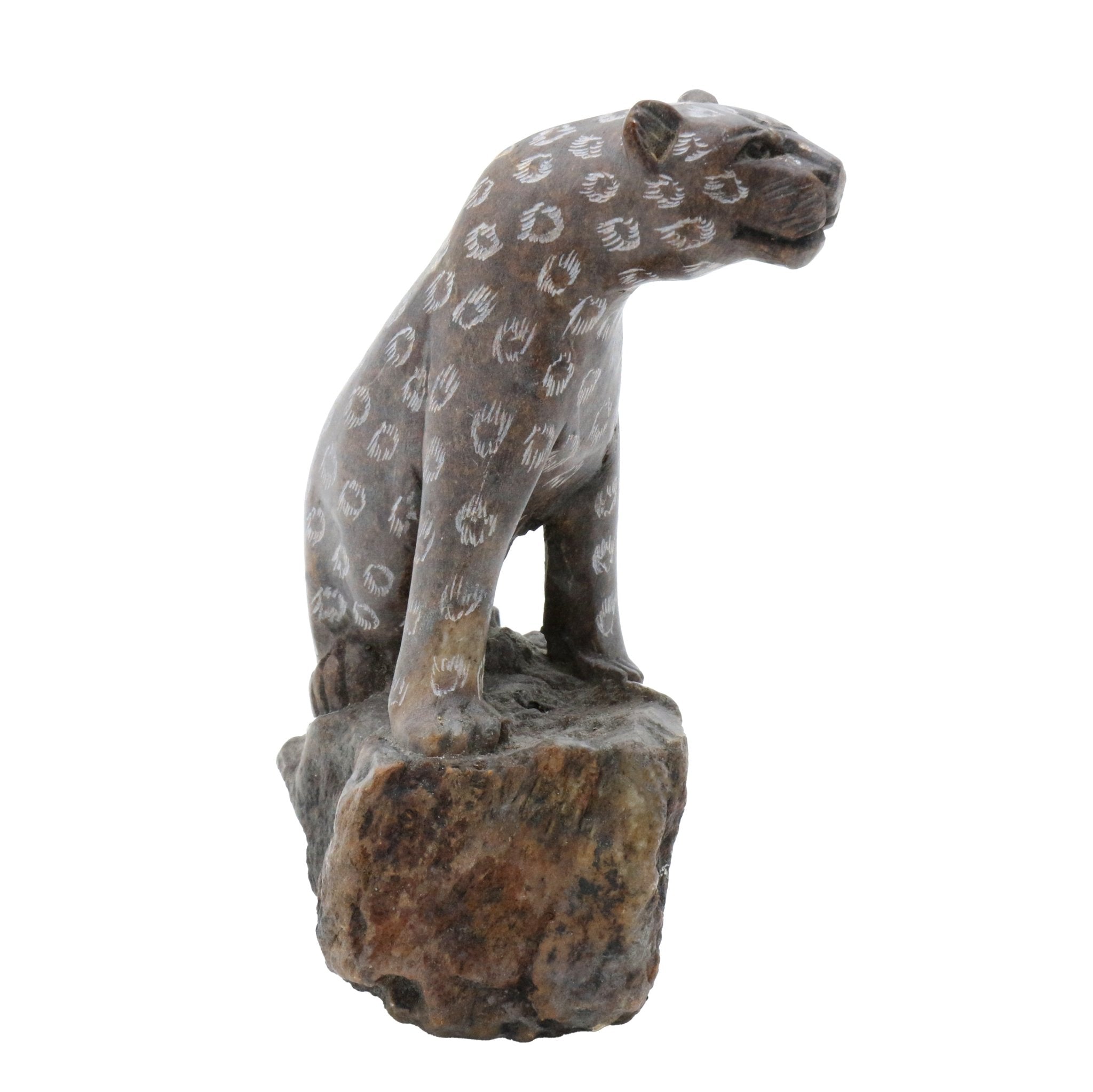 Wedy Zvarinoita - Leopard - Shona-Art Shop - Kunst Skulptur aus Stein, dekorativ für den Aussenbereich und Interior