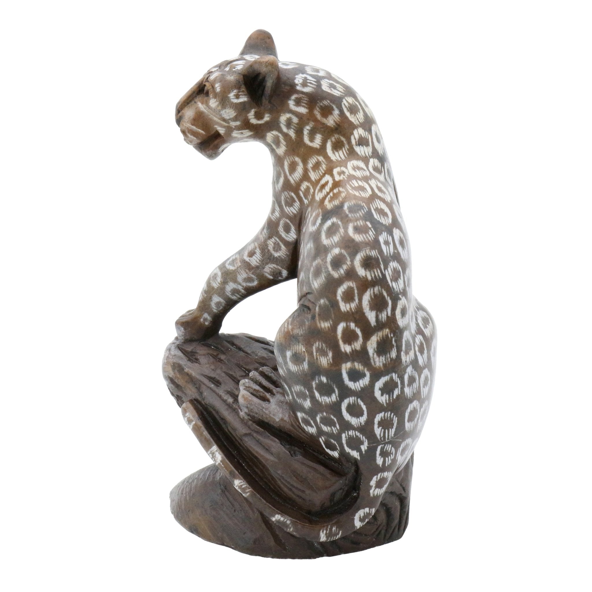 Wedy Zvarinoita - Leopard - Shona-Art Shop - Kunst Skulptur aus Stein, dekorativ für den Aussenbereich und Interior