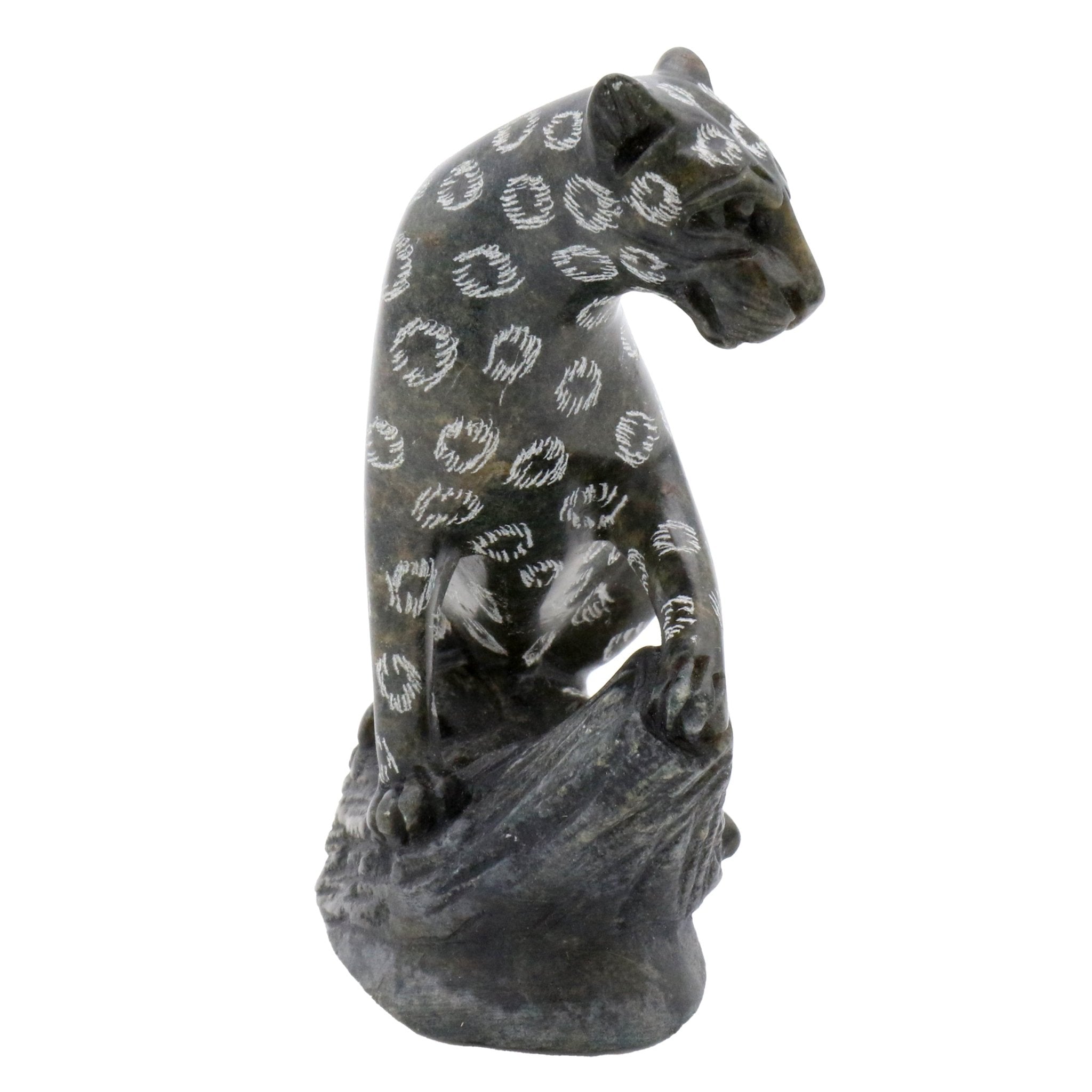 Wedy Zvarinoita - Leopard - Shona-Art Shop - Kunst Skulptur aus Stein, dekorativ für den Aussenbereich und Interior