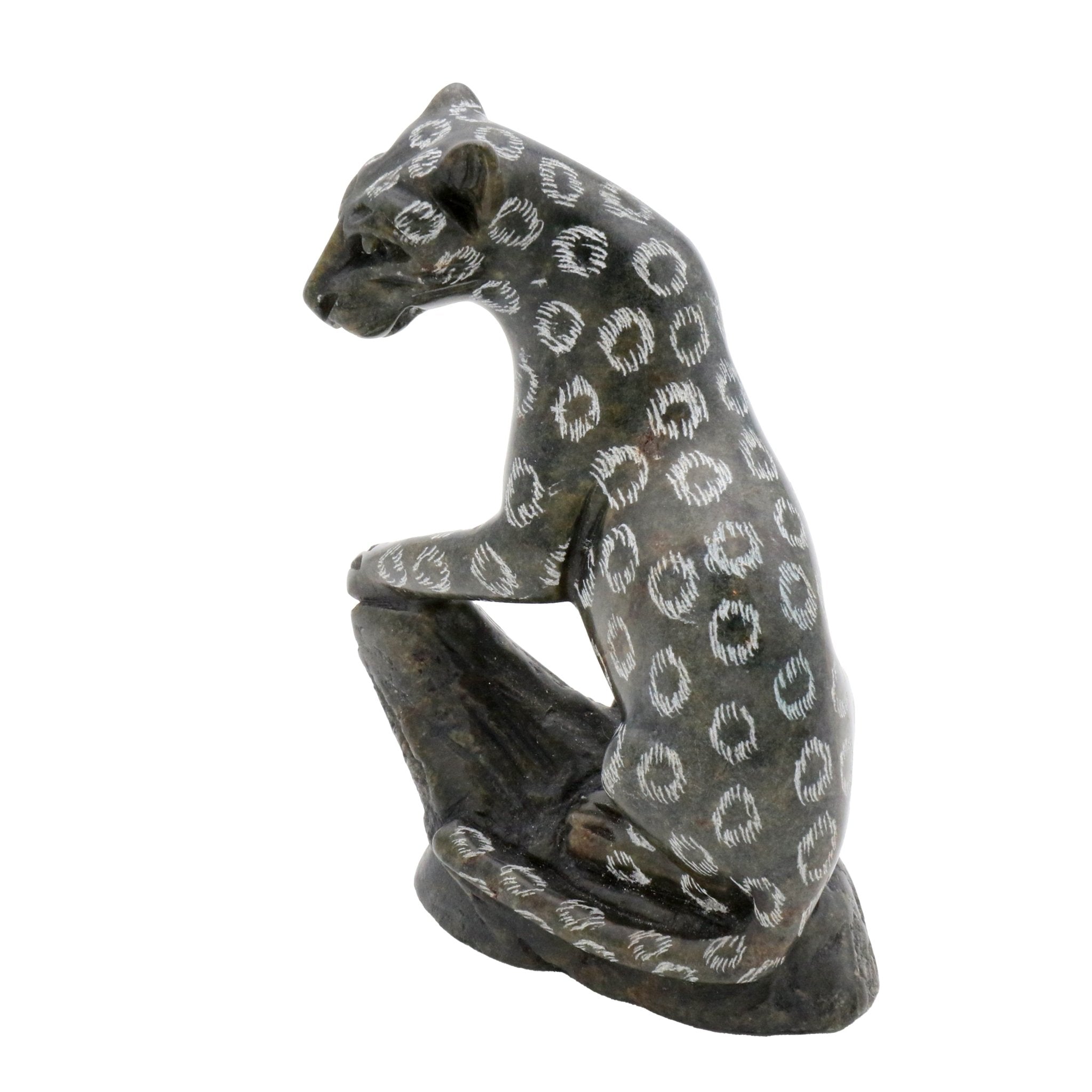 Wedy Zvarinoita - Leopard - Shona-Art Shop - Kunst Skulptur aus Stein, dekorativ für den Aussenbereich und Interior