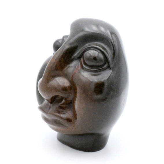 Wonder Luke - Chief Head - Shona-Art Shop - Kunst Skulptur aus Stein, dekorativ für den Aussenbereich und Interior
